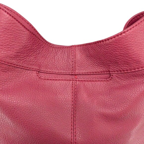 HOBO Pier Shoulder Bag Mulberry Glaze Pebbled Leather Convertible Crossbody - Picture 16 of 16